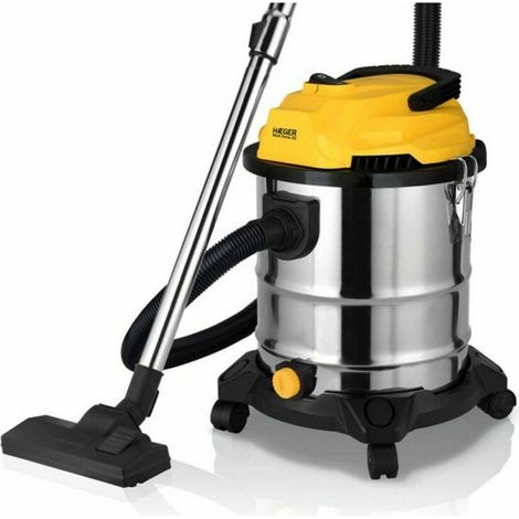 Haeger VC-W&D.038A Staubsauger 20L Grau Stahl Gelb