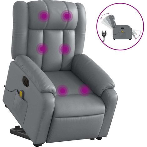 Maison Exclusive - Massagesessel mit Aufstehhilfe Elektrisch Grau