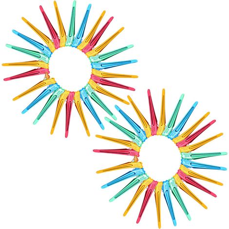 Pinzas para el cabello de acero de colores, pinza plana, estilo cocodrilo, pinza de metal sencilla, pasador para lazos, accesorios de bricolaje, horquillas (1/5)