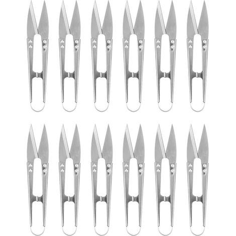Ciseaux À Fil En Acier Inoxydable - Forme En U - 10,6 Cm - Pour Couture Broderie Et Loisirs Créatifs - Lot De 1 (1/5)
