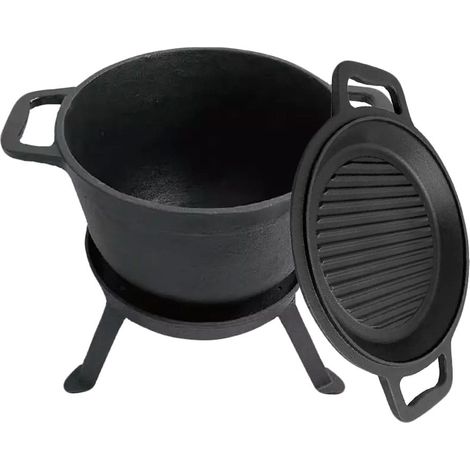 Pentola da caccia in ghisa da 8,0 litri con griglia 2 in 1 Kinghoff KH-1733 (1/5)