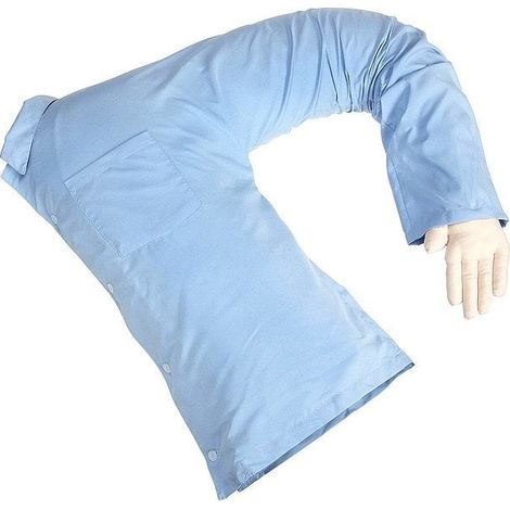 Northix Almohada Cómoda Boyfriend Azul 55x35x10,5 cm (1/2)