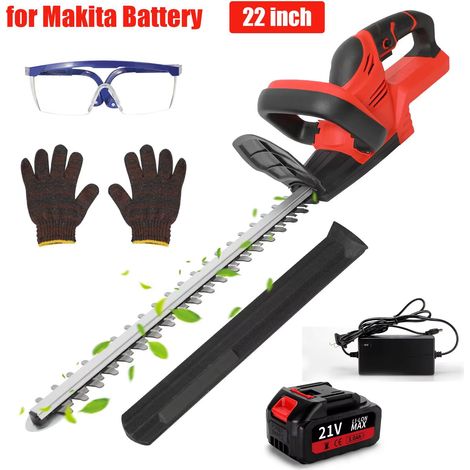 Taille-haie sans balais – 1500 tr/min – Lame 22 pouces – Élagage arbustes – Pour Makita 21V – 1 batterie (1/5)