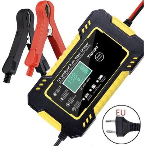 Chargeur de Batterie Intelligent 12V 6A, Chargeur Batterie Mainteneur et Automatique Réparation Fonction pour Voiture Moto Camion (1/5)