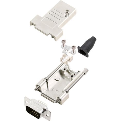encitech DTSL09-T-JSRG+HDP15-K 6355-0041-01 D-SUB Stiftleisten-Set 180 ° Polzahl: 15 Lötkelch 1 Set