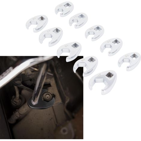 Jeu de 10 clés multifonctions pour tuyaux, clé plate étroite, connecteur en U 10-22 mm (1/5)