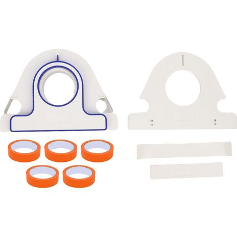 Applicateur de ruban de peinture de masquage et ensemble portable de 5 rouleaux orange pour la finition des murs et des sols (1/4)