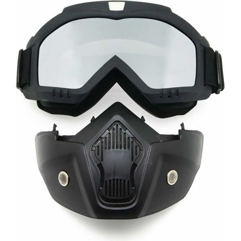 Lunettes masque moto ATV détachable, protection UV, rembourrage, tablettes mercure – DELKEVIC (1/5)