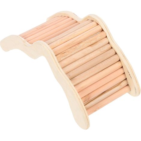 Hamster des Petits Animaux en Bois Échelle, Accessoire pour Cage, Favorise l'exercice et Améliore L'équilibre comme Hamster et Cochon d'Inde (1/5)