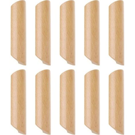 Set of 10 wavy wooden cabinet handles for drawers, wooden furniture handles, Chinese style handles, 160 mm center distance (1/4)
