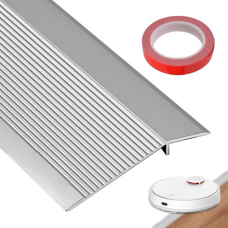 Bandes de transition en aluminium - 0,9 m x 10 cm - Réduit la hauteur entre 8 et 40 mm (argent mat) (1/5)