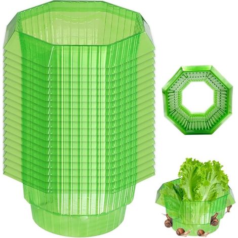 20 protège-plantes anti-limaces, collier anti-limaces réutilisable en plastique, collier anti-limaces pour protéger les plantes, la laitue et le chou (1/5)