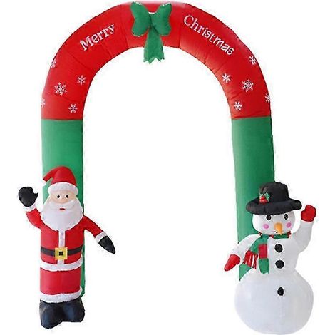 Arche gonflable de Noël avec Père Noël, décoration de jardin avec LED intégrée 2025 (1/5)