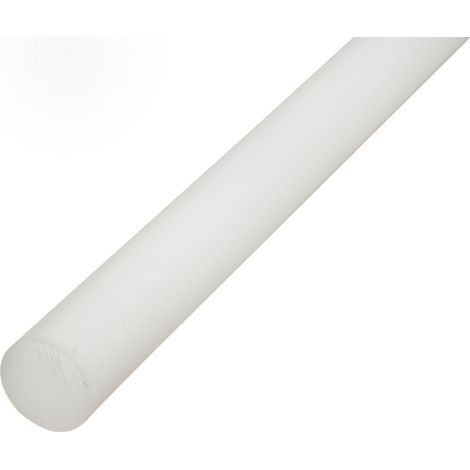 Barra di poliammide, poliossimetilene-poliacetale POM bianca 1000x20mm 0.48 KG. (1/4)