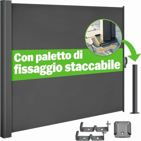 Casaria Tenda da Sole Laterale Nosara 160/180 x 300cm Estensibile Avvolgibile Balcone Giardino Oscurante Idrorepellente Frangivista Terrazzo Antracite Beige Anthrazit 180x300cm (de) (1/6)