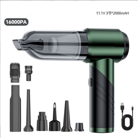 Aspiradora inalámbrica para coche, bomba de gran succión sin escobillas, soplador inflable, pequeña pistola de vacío de mano, alta potencia (1/4)