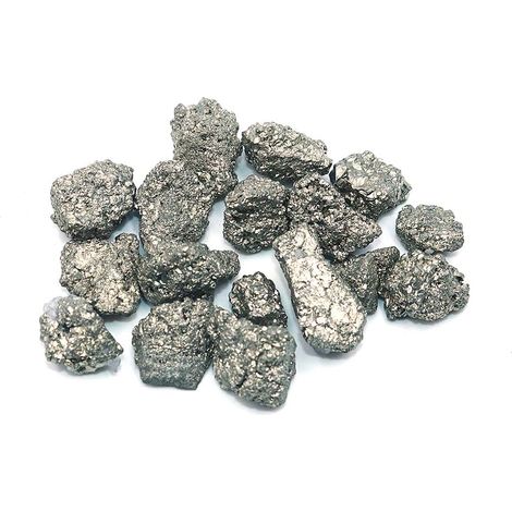 Petit Morceau de Gravier Naturel Fer Pyrite grappe Cristal Pierre avec Sac, Affichage Rugueux spécimen minéraux Cristaux de Quartz Naturel (1/5)