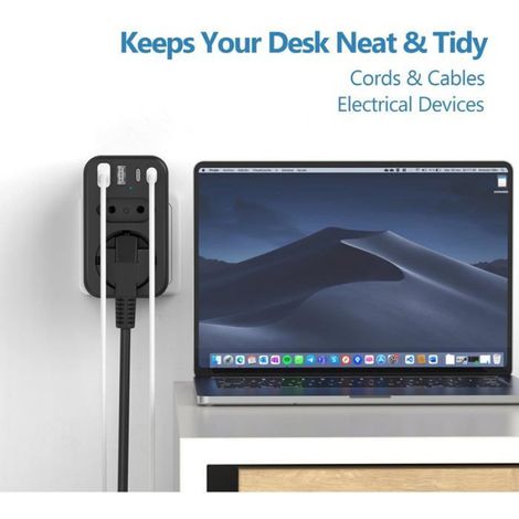 Multiprise Murale - 1 Prise Schuko - 1 Prise Européenne - 2 Ports Usb-A - 2 Ports Usb-C - 3680 W - 16 A - Pour Maison Bureau Voyage (1/5)