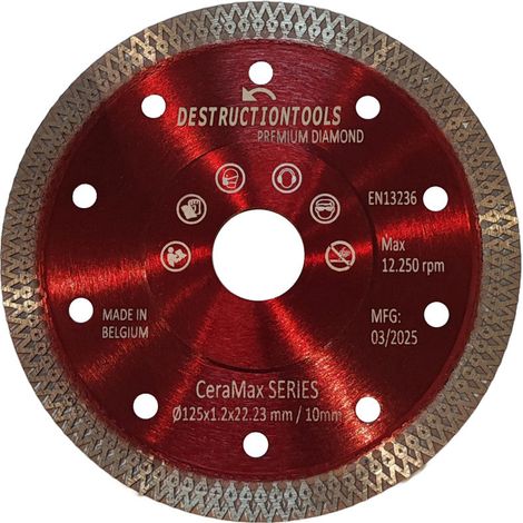 Lame de scie diamantée 125 mm x 22,23 mm CeraMax series