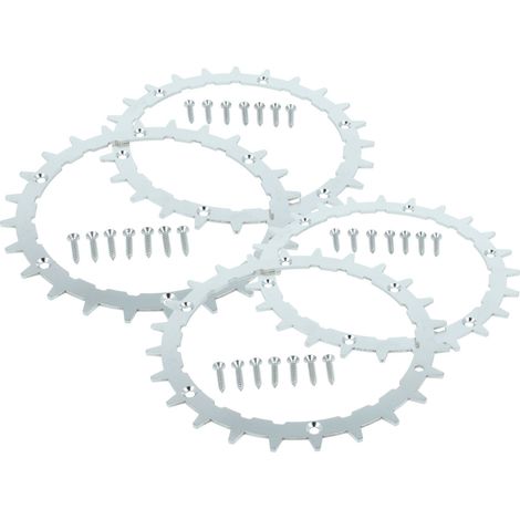 vhbw 4x Spikes kompatibel mit Bosch Indego 350, 400, M700, 2021, M+ 700, S+ 500, S 500 Mähroboter - Edelstahl, 24 Zähne