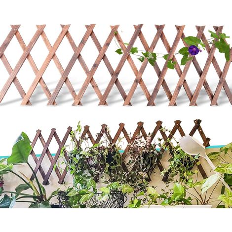 Treillis extensible en bois pour jardin, panneau mural pour plantes grimpantes, lierre et rosiers, décoration intérieure et extérieure, 1 pièce (1/5)