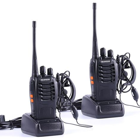 Talkie Walkie BF-888S 1 Paire de Rechargeable 16 canaux Professionnel de radiocommunication, adapté à la Construction de Restaurants et de supermarchés (1/4)