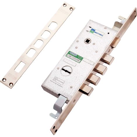 SERRATURA DA INFILARE TRIPLICE PER PORTE BLINDATE ART. 72.140 E 47 - scatola mm 194 x 78  - MOTTURA