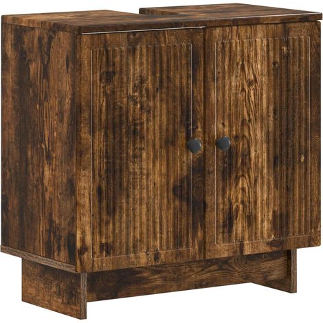 Mueble de lavabo para baño EDE Roble Ahumado vidaXL (1/5)
