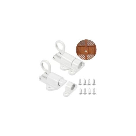 Verrou Porte,2 Pièces Loquet Ressort Automatique en Alliage D'Aluminium Verrou Porte Coulissante Quincaillerie de Portes et Loquets Serrure Porte Ressort Automatique,Armoires Cuisin (Blanc) (1/4)
