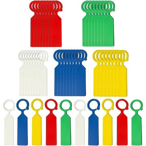100 Étiquettes de Plantes Suspendues Imperméables et Résistantes aux Intempéries pour Jardin (11x2.4 cm) - PVC Réutilisable, Décoratif et Polyvalent - Marqueurs de Plantes (1/5)