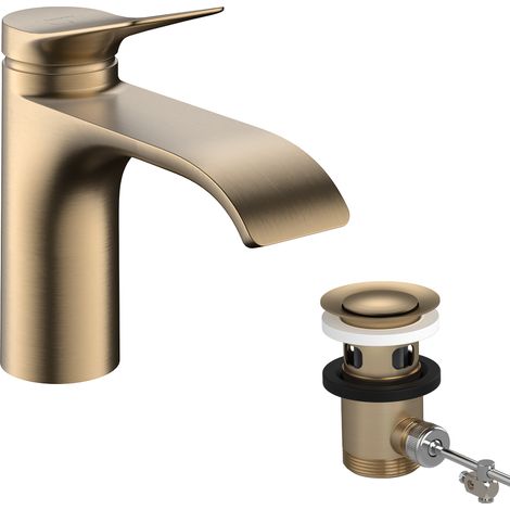 Hansgrohe – Mitigeur de lavabo monocommande EcoSmart CoolStart – Finition bronze brossé – Hauteur 133 mm – 75014140