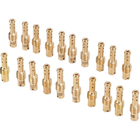 Kit de 20 Jets Pilotes Lents 12.5-60 pour Carburateurs MIKUNI VM TM TMX - Pièces Métalliques de Rechange (1/5)