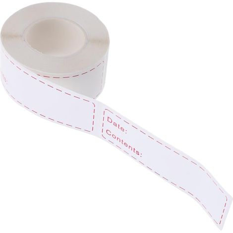 Kühlschranketiketten mit Datums and Inhaltsangabe