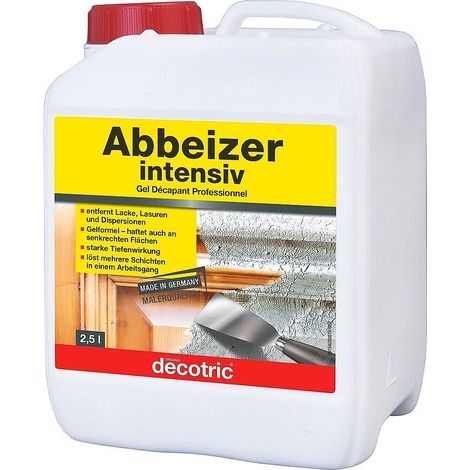 Décapant Gel professionnel 30 mm DECOTRIC décape plusieurs couches de peintures à la fois Conditionnement: 2,5 Litres