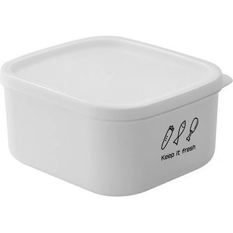 Boîte De Rangement Alimentaire - Boîte Fraîcheur Réfrigérateur Et Micro-ondes - 12 x 10,5 x 6,5 cm - Blanc - 1 Pièce (1/5)