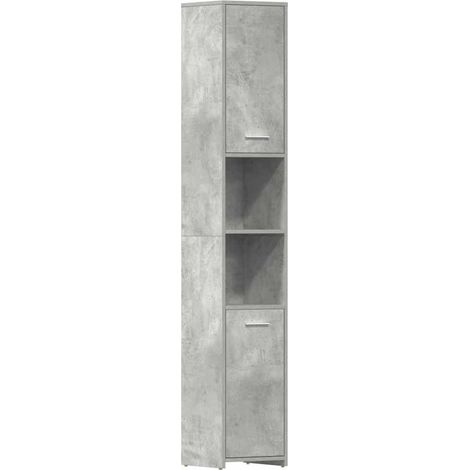 Badezimmerschrank Betongrau 30x30x183,5 cm Holzwerkstoff vidaXL (1/5)