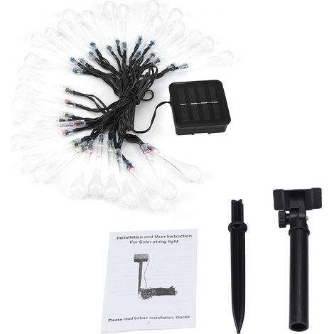 6m Solar Powered 30LED Multi Color Wire String Fairy Light Outdoor Waterproof Decor DIY Lamp (1/5)