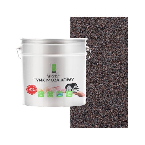 INTONACO MOSAICO IN RESINA MARRONE CLASSE 1 MOSAICO RESISTENTE AL GELO 7Kg PRODUTTORE (1/5)
