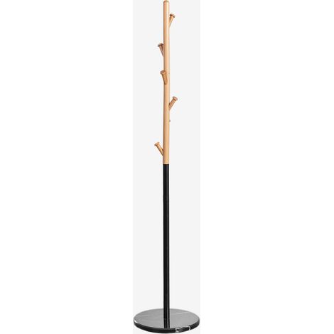 Porte-Manteau sur Pied en Métal et Bois de Hêtre Lauso SKLUM Noir