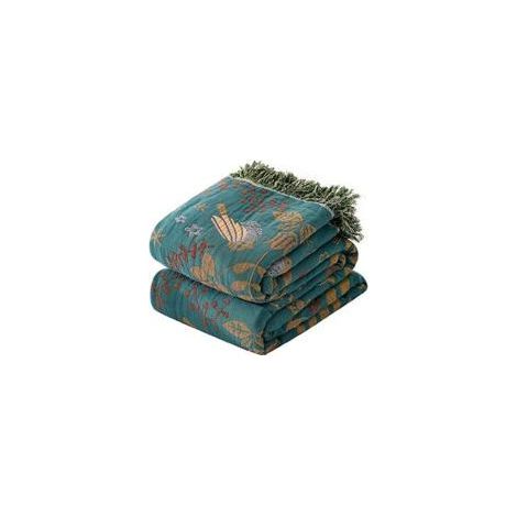 Couvre-lit en Coton, Bettüberwurf, Sofadecke avec les Échantillons, 150 x 200 cm, impression recto-verso Boho-Bettüberwurf, Couchdecke, Sesseldecke, couverture de retournement pour la Télévision ou fa (1/5)