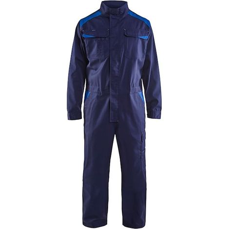 Combinaison de travail Blaklader Industrie manches longues 100% coton Marine / Bleu 52. (1/2)