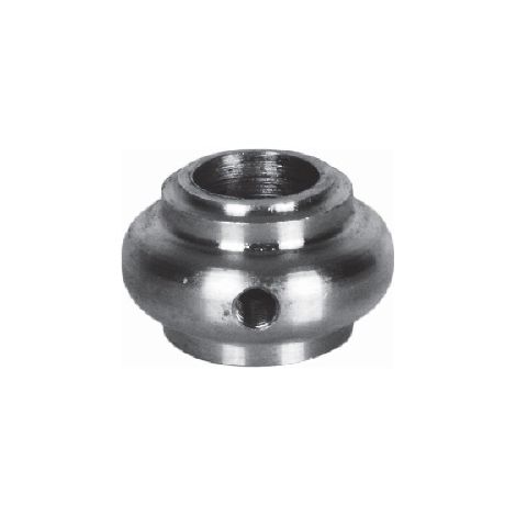 Deco Fer Forge – Garniture pour barreaux Ø14mm – Acier tourné brut à visser – Hauteur 20mm largeur 32mm – Compatible avec barreaux M5