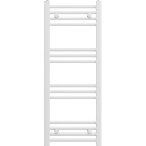 Radiateur Sèche-Serviettes Salle de Bain Granitan Breno 40x100 cm Blanc 328W Acier (1/4)