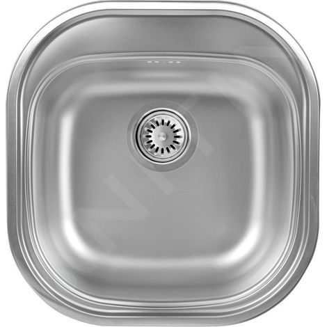 Novaservis - Évier Luxus, 46x48 cm avec trop-plein, inox DR46/48 (1/2)