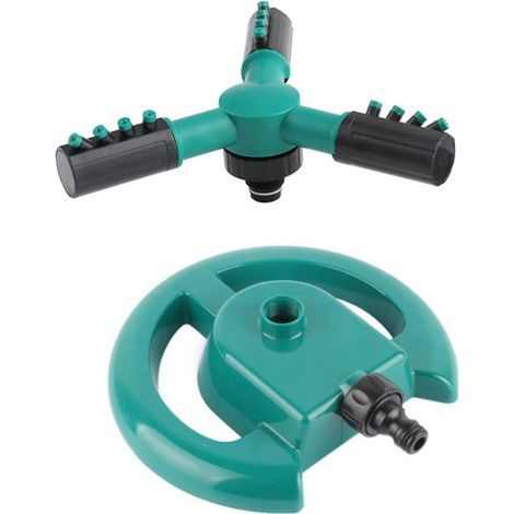 Rotary sprinkler, Stable round base, Adjustable spray, ABS plastic, For lawn and garden (1/5)