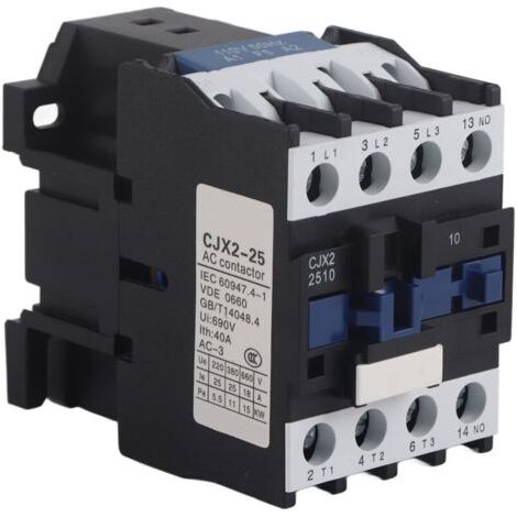 Contacteur électrique AC 25A, contacts en alliage d'argent, montage vis M5, normalement ouvert, tension 110V AC