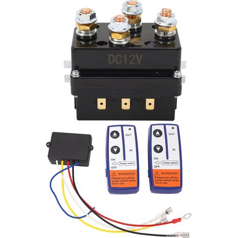 12V 500A Relais de Treuil avec Télécommande Contacteur Interrupteur pour ATV Motoneige Tondeuse (1/5)