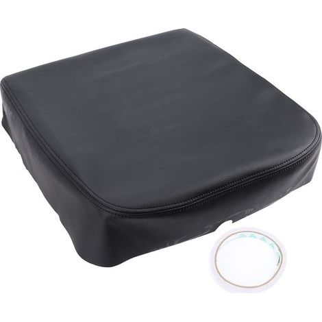 Housse de protection pour Console centrale de voiture, cuir Pu microfibre, résistant à l'eau, confortable, anti-rayures, noir (1/5)