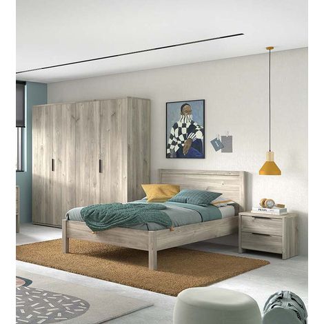 Chambre enfant complète contemporaine chêne gris Gladys (1/5)