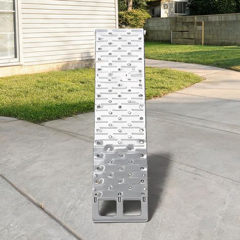 Rampe de chargement pour véhicule pliable argent 190 x 22 x 8 cm (1/5)